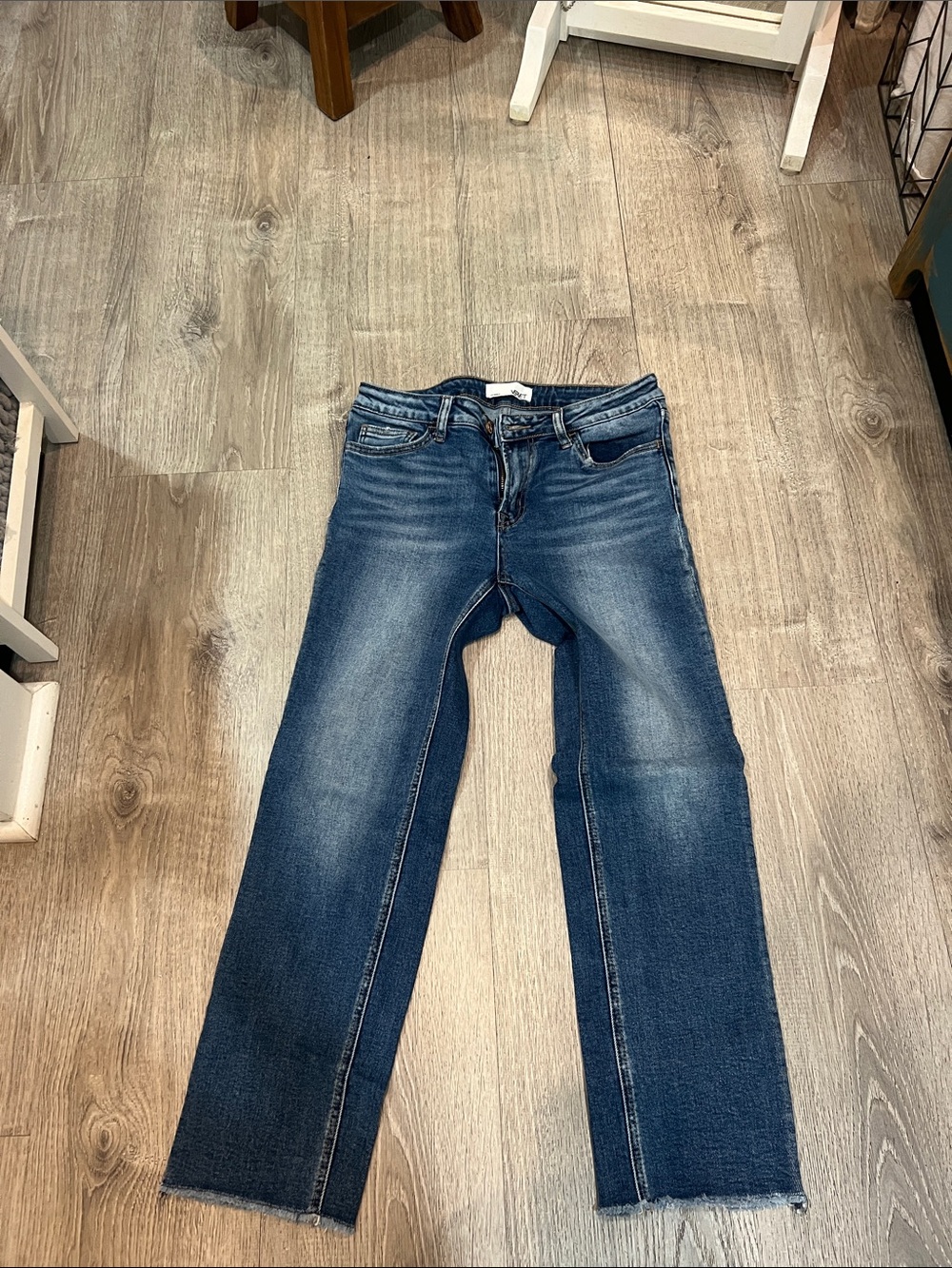 VERVET BY FLYING MONKEY Dark Blue Straight-Leg Jeans 28